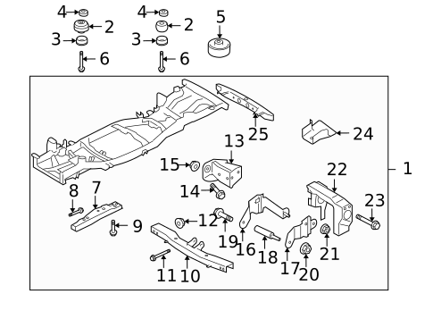 Frame & Components for 2009 Land Rover LR3 #0