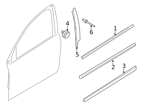 Exterior Trim - Front Door for 2013 Volvo XC60 #0