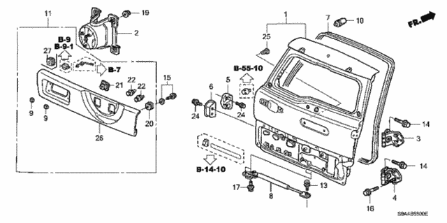 Tailgate for 2003 Honda CR-V #0