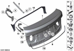 41007342653 - Bodywork: Trunk Lid, Bottom for BMW: 535i, 535iX, 550i, 550iX Image image