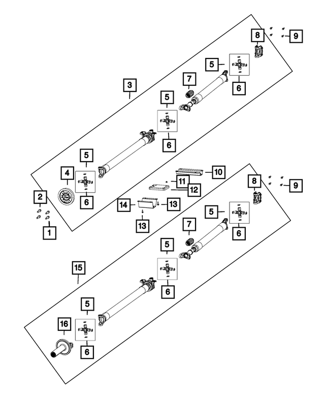 5146488AE - Rear Axle; American Axle 292 MM Dual Rear Wheels; Differential and Drive Line: Drive Shaft for Mopar Image image