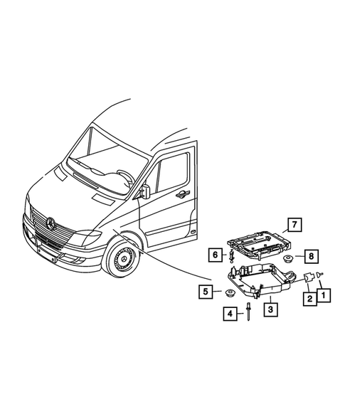 Keys, Modules and Engine Controllers for 2008 Dodge Sprinter 3500 #5