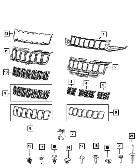 Grilles for 2021 Jeep Grand Cherokee #0