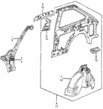70541SA5672ZZ - : Rail, R Front Roof Side for Honda Image
