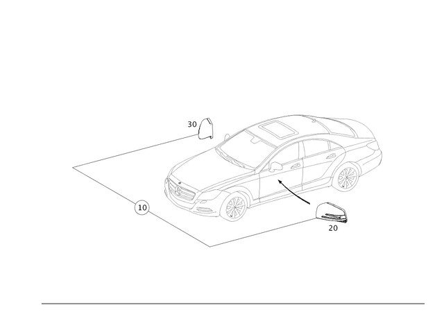 2128100964 - Mirror: Trim for Mercedes-Benz Image