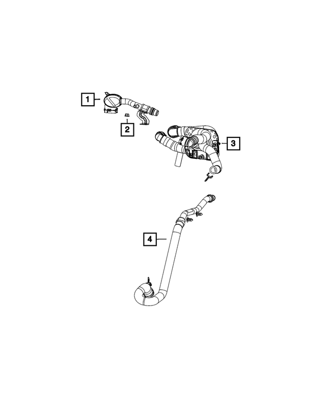 68428845AA - : Heater Supply And Return Hose for Mopar Image