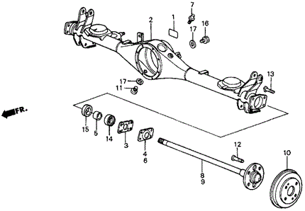 Rear Axle for 1985 Honda Civic #0