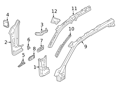Hinge Pillar for 2023 Volvo V60 #0