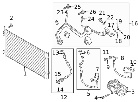 Condenser, Compressor & Lines for 2020 Jaguar E-Pace #0