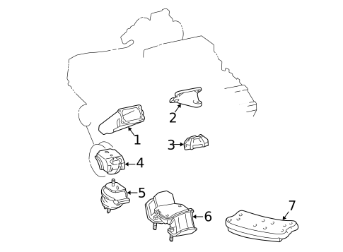 Engine & Trans Mounting for 2000 Lexus GS400 #0