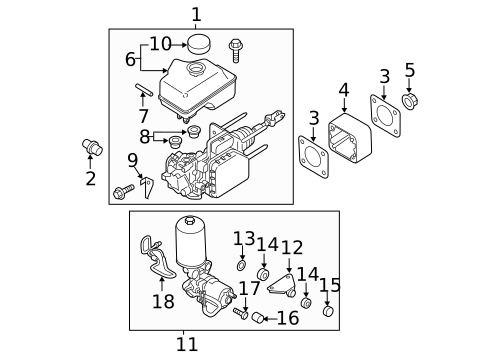 Master Cylinder - Components On Dash Panel for 2016 Nissan NV1500 #0