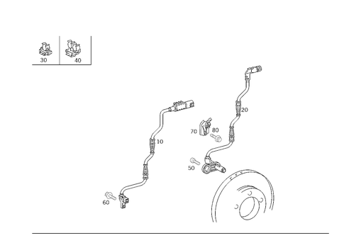 Brake Pad Wear Indicator and Speed Sensor Front Axle for 2001 Mercedes-Benz S430 #0
