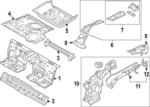 Rear Floor & Rails for 2022 Mazda MX-5 Miata #0