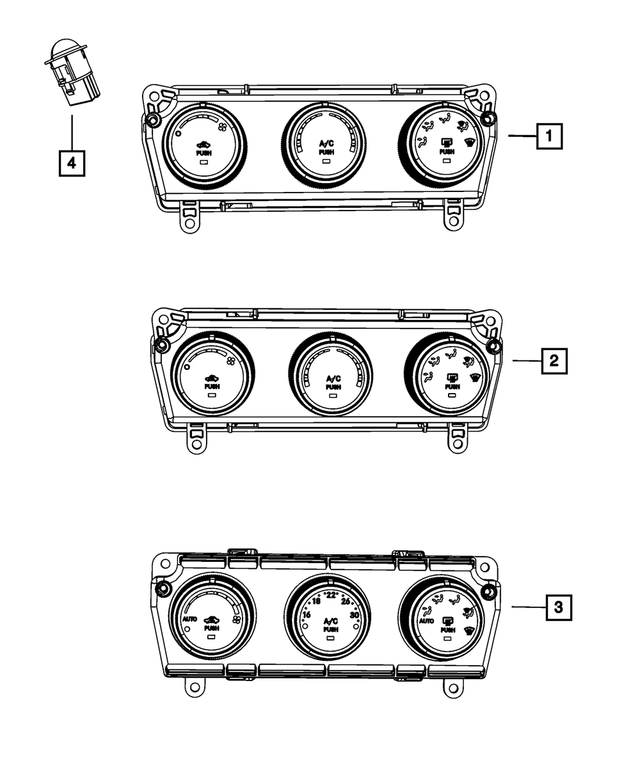 55111155AI - Air Conditioners and Heaters: Heater Control for Mopar Image