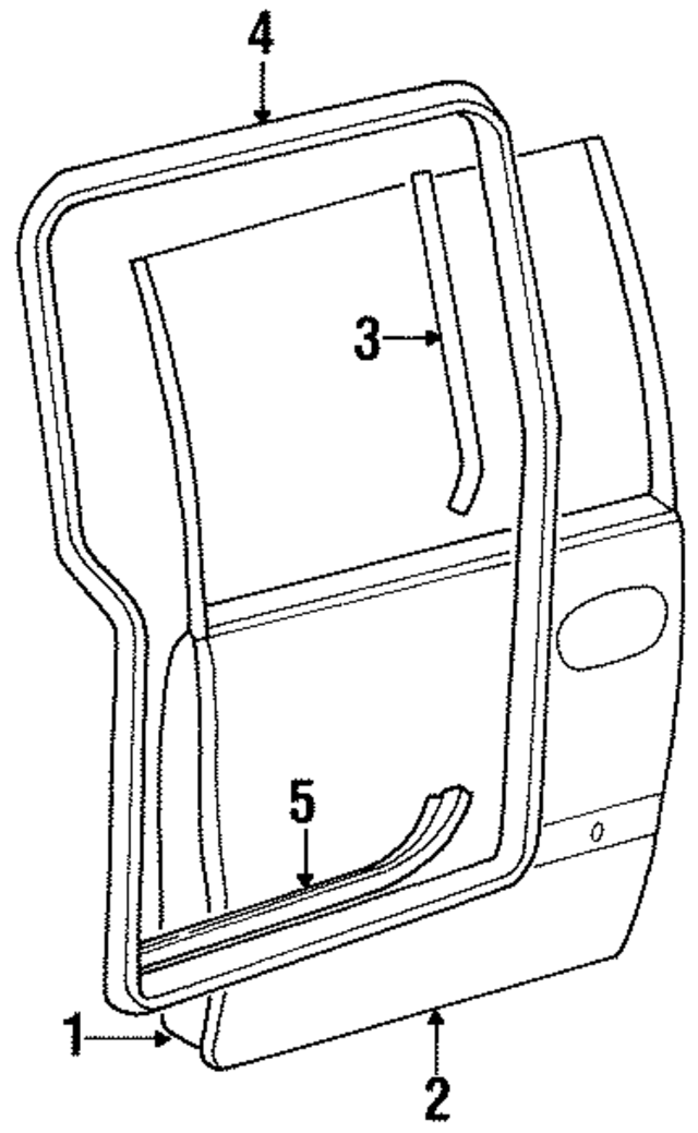 4675677 - Body: Sliding Door Weatherstrip for Mopar Image