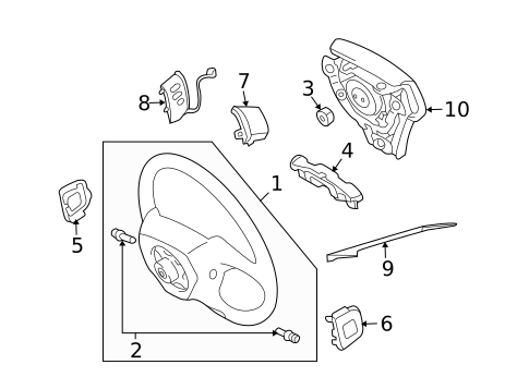 Steering Wheel & Trim for 2008 Lexus RX400h #0