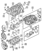 5069216AE - Engine 3.7L Six Cylinder: Short Block for Mopar Image
