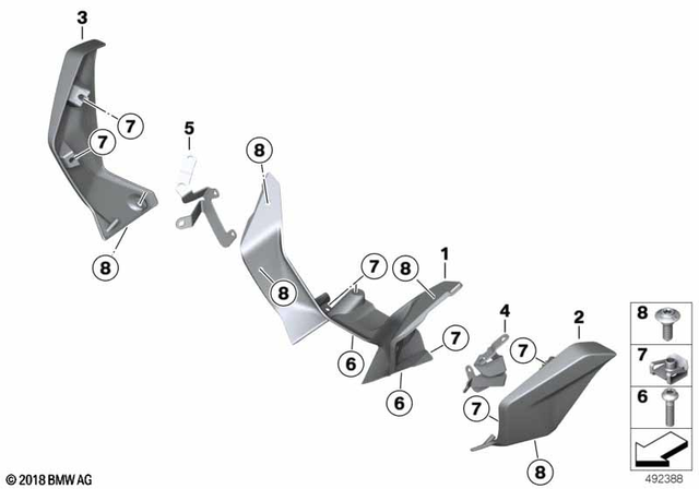 46638380741 - Frame and Mounting Parts: Front Spoiler, Center -  for BMW-Motorrad Image