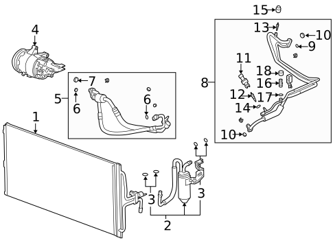 Condenser, Compressor & Lines for 2009 Pontiac G5 #5