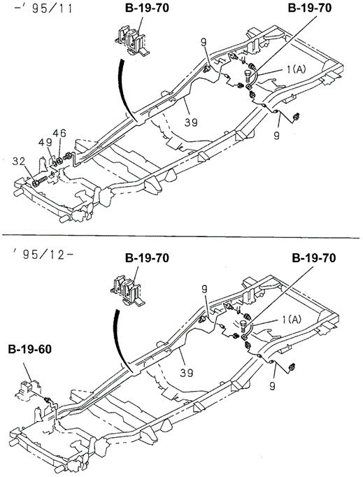 Brake Piping Oil (Rear Chassis) (DX) for 1996 Honda Passport #0