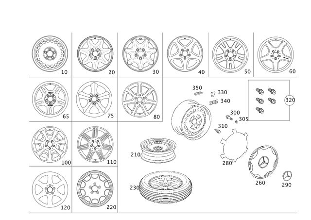 2034001602 - Wheels: Disk Wheel for Mercedes-Benz Image image