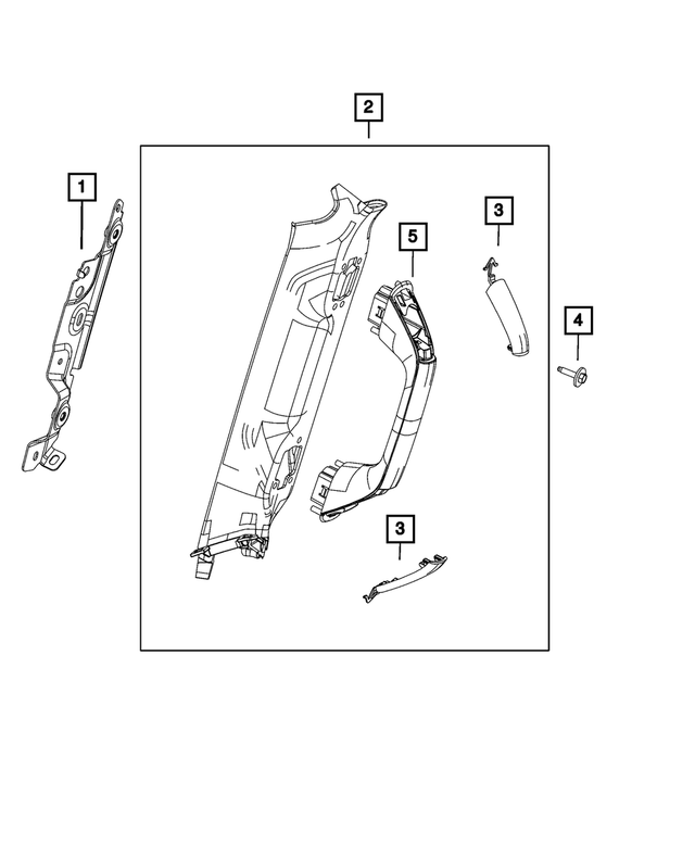 68527154AA - : A-Pillar Bracket, Right for Mopar Image