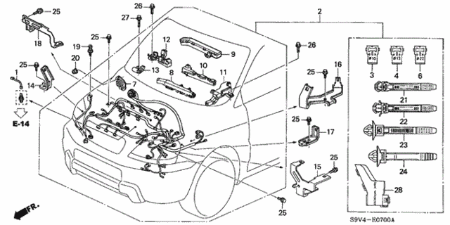 Engine Wire Harness (-'04) for 2004 Honda Pilot #0