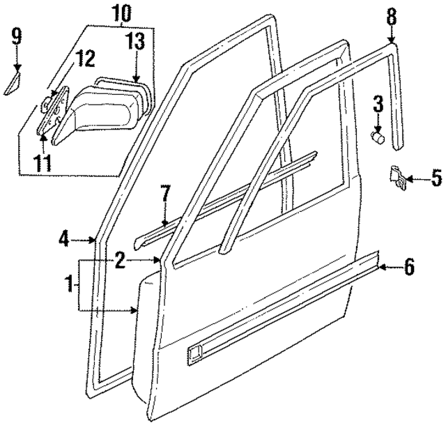 96302D4500 - Body: Mirror for Nissan: Stanza Image