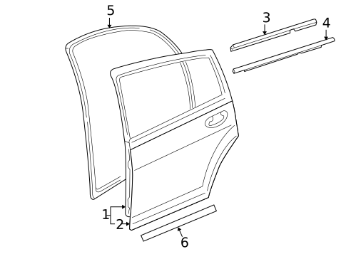 Door & Components for 2011 Dodge Caliber #1