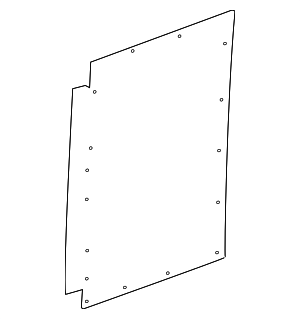 LK4Z6142410C - Body: Interior Quarter Panel Trim Panel for Ford Image