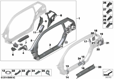 Body Side Panel for 2014 BMW i3 60Ah #0