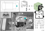 61368373700 - Vehicle Electrical System: Relay, Make Contact, White Green for BMW Image