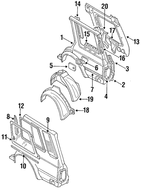 Inner Structure & Rails for 1987 Nissan Maxima #0