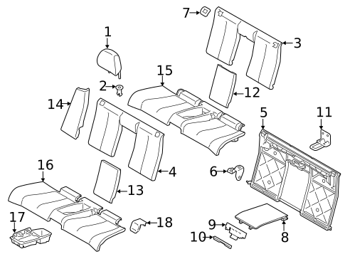 Rear Seat Components for 2015 BMW 428i #1