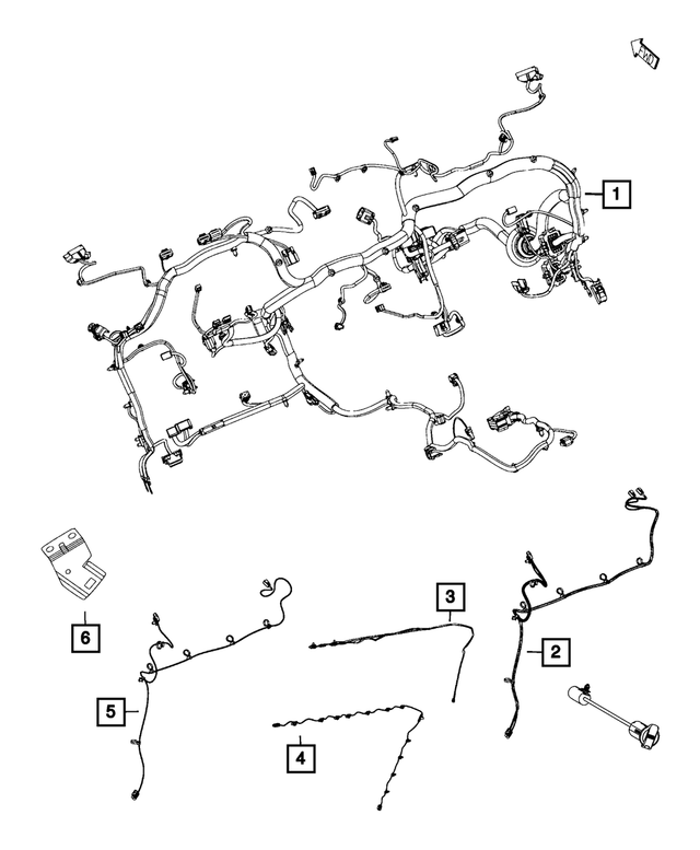 68138995AC - Electrical: Instrument Panel Wiring for Mopar Image