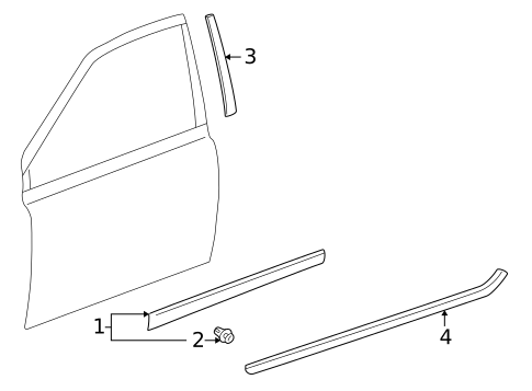 Exterior Trim - Front Door for 2003 Toyota Echo #0