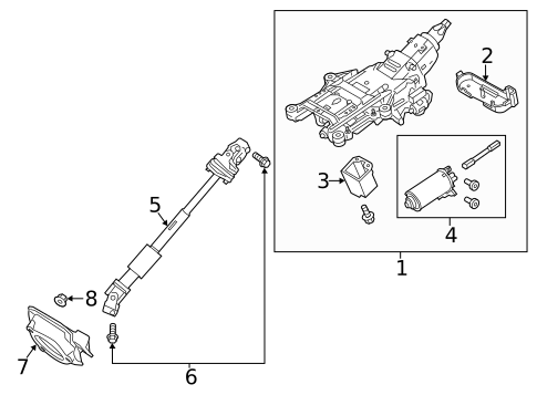 Steering Column Components for 2016 Lincoln MKS #0