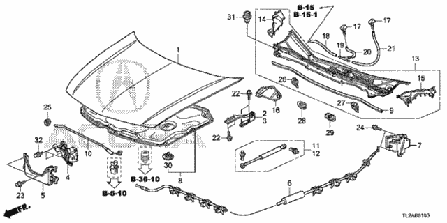Engine Hood for 2014 Acura TSX #0