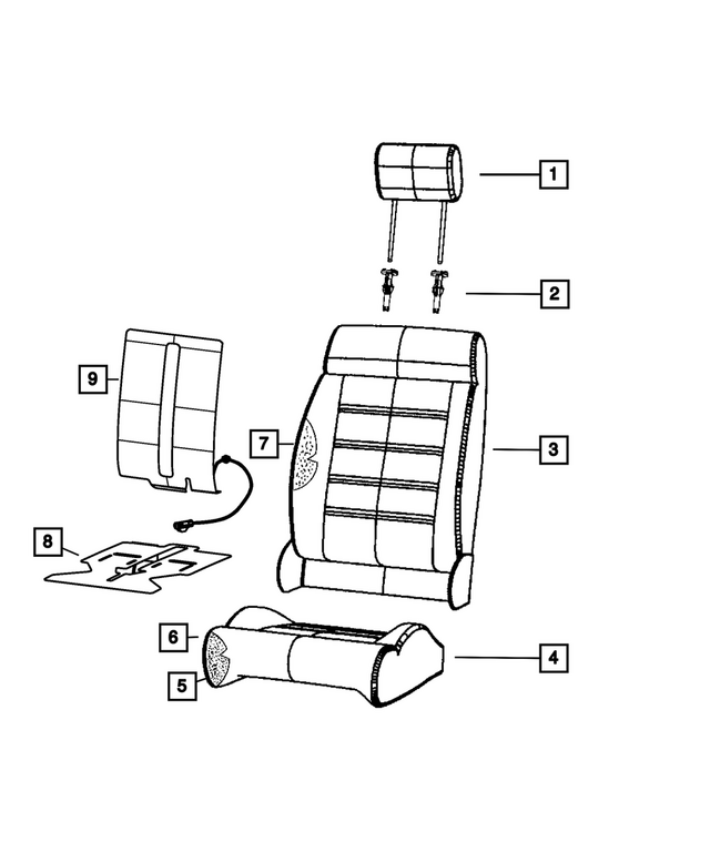 6DD71XDBAB - : Front Seat Back Cover, Left for Mopar Image
