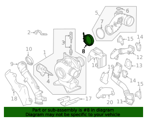 2010-2016 GM Turbocharger Air Inlet Adapter Clamp 12638666 GM ...