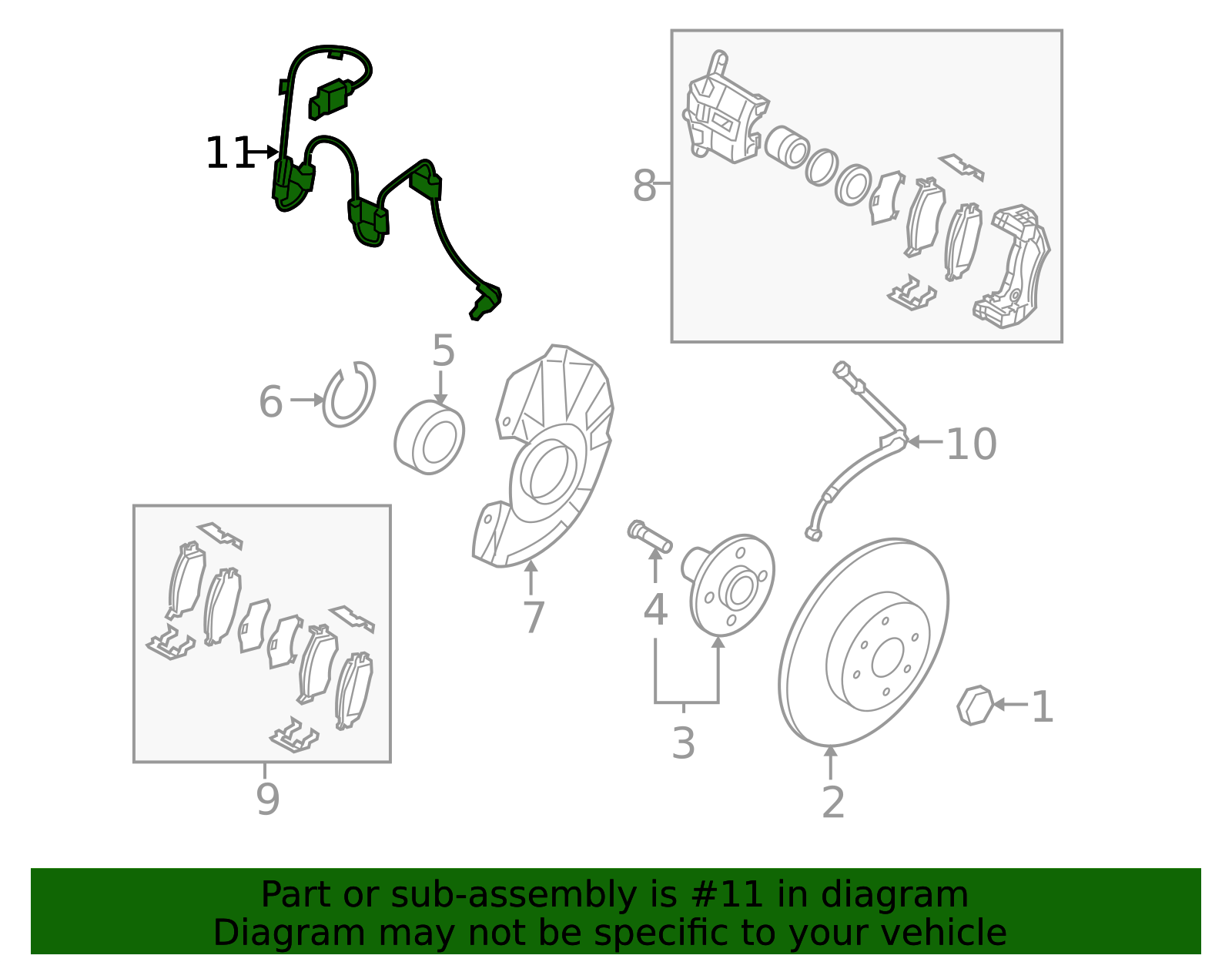 2006-2011 Kia ABS Wheel Speed Sensor 95671-1G100 | OEM Parts Online
