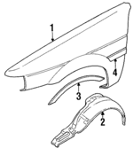 757130830 - Body: Fender for Subaru: Justy Image