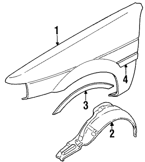 Fender & Components for 1993 Subaru Justy #0