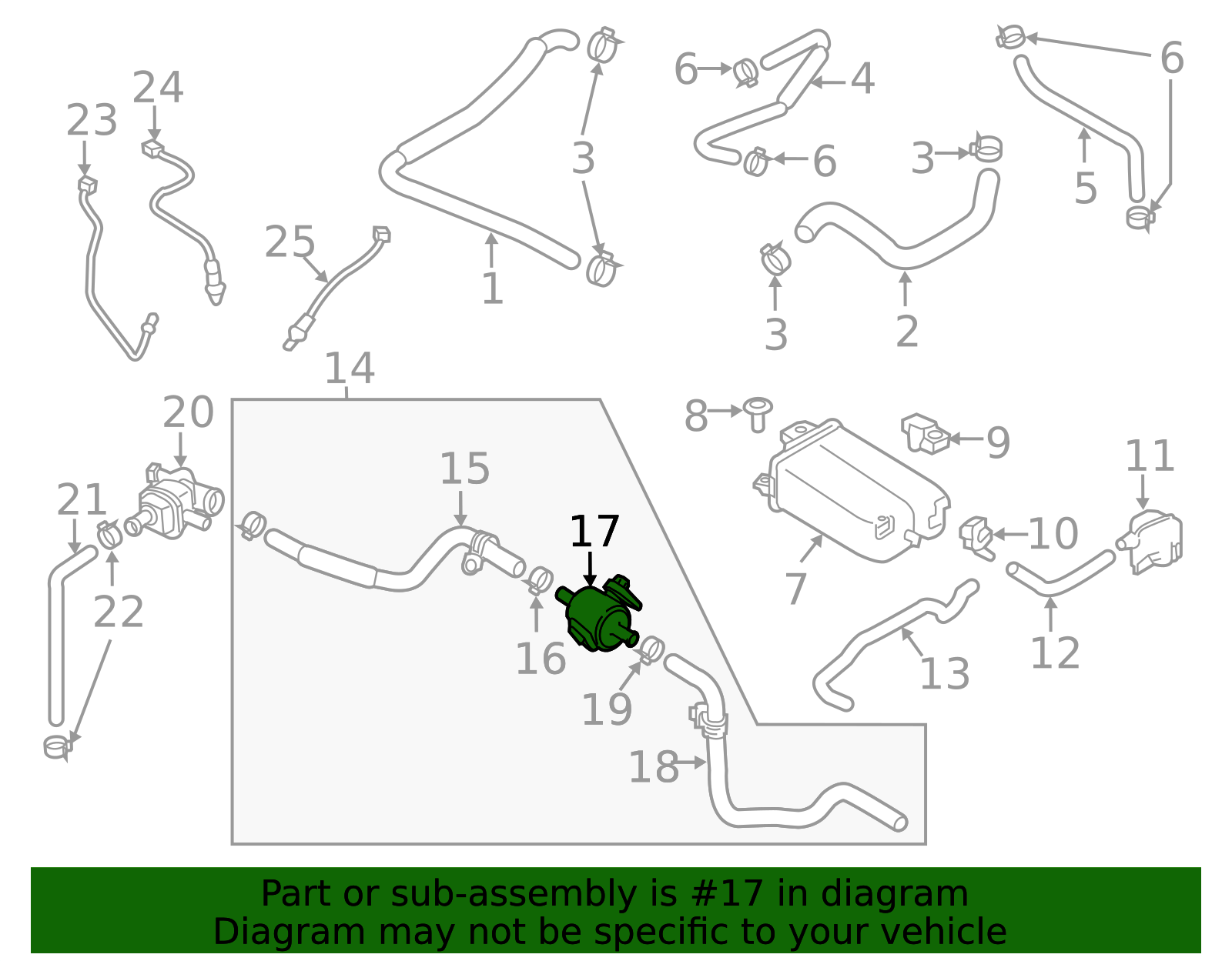 2015-2024 Nissan Vapor Canister Purge Valve Assembly 14939-JA80A ...