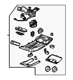 20858116 - : 2010 2011 Cadillac SRX - Overhead Console for Cadillac: SRX Image