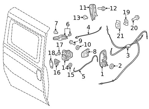 Sliding Door for 2015 Ram ProMaster City #0