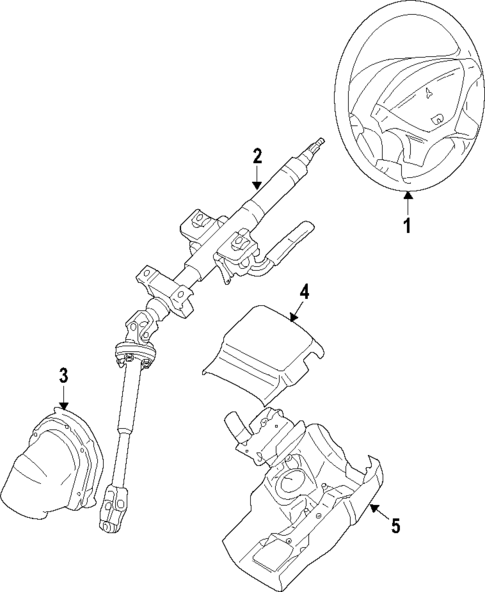 Steering Column for 2013 Mitsubishi Outlander #0