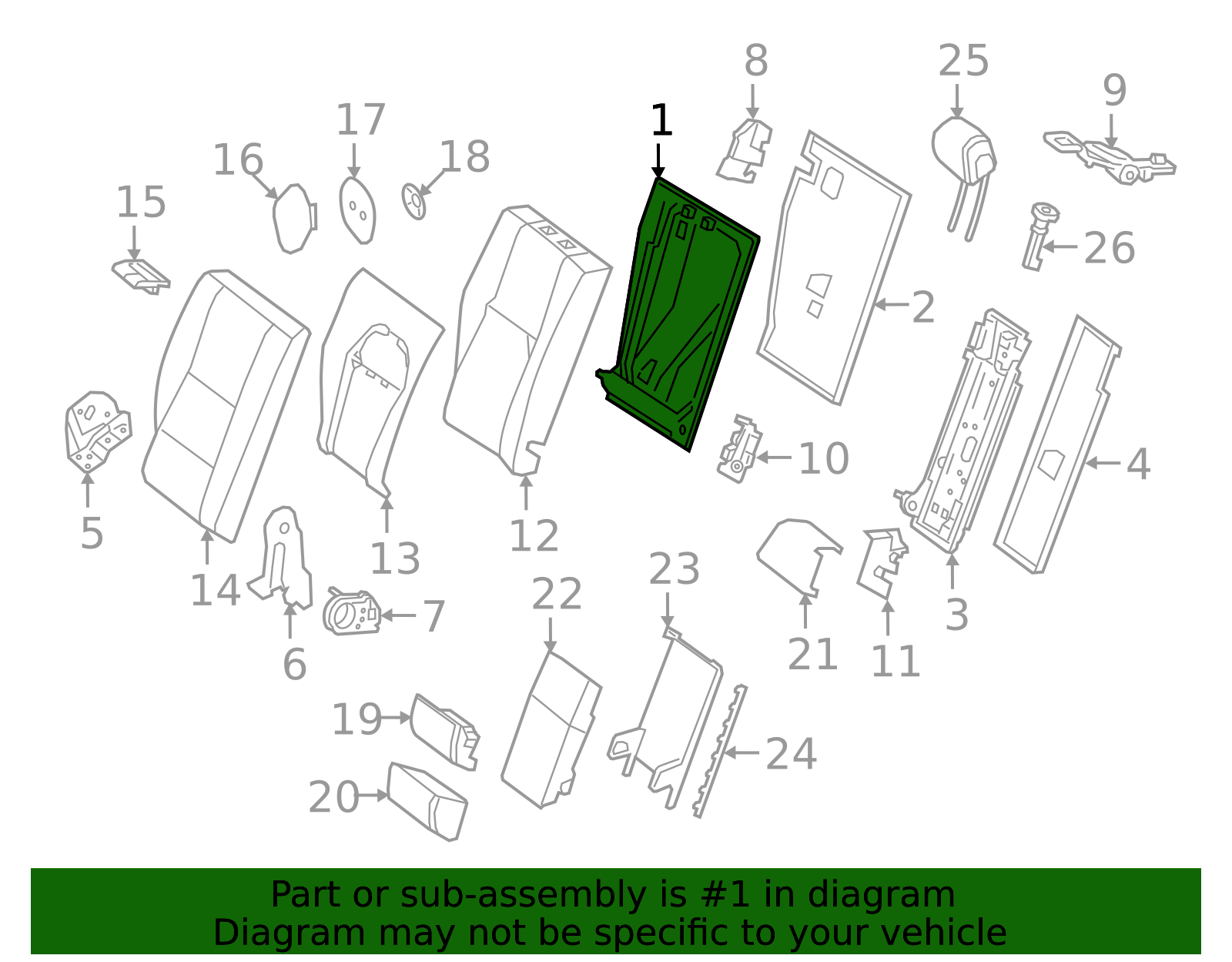 253-920-02-32 - High-Quality Seat Back Frame for 2016-2023 Mercedes ...