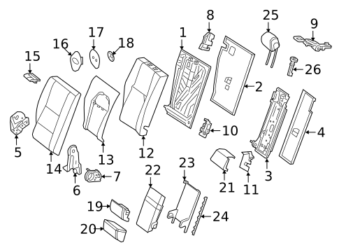 Rear Seat Components for 2021 Mercedes-Benz GLC43 AMG #0
