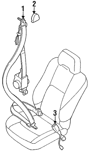 1995-1998 Nissan 240SX SEAT BELT BUCKLE (S14 240SX) (LEFT or